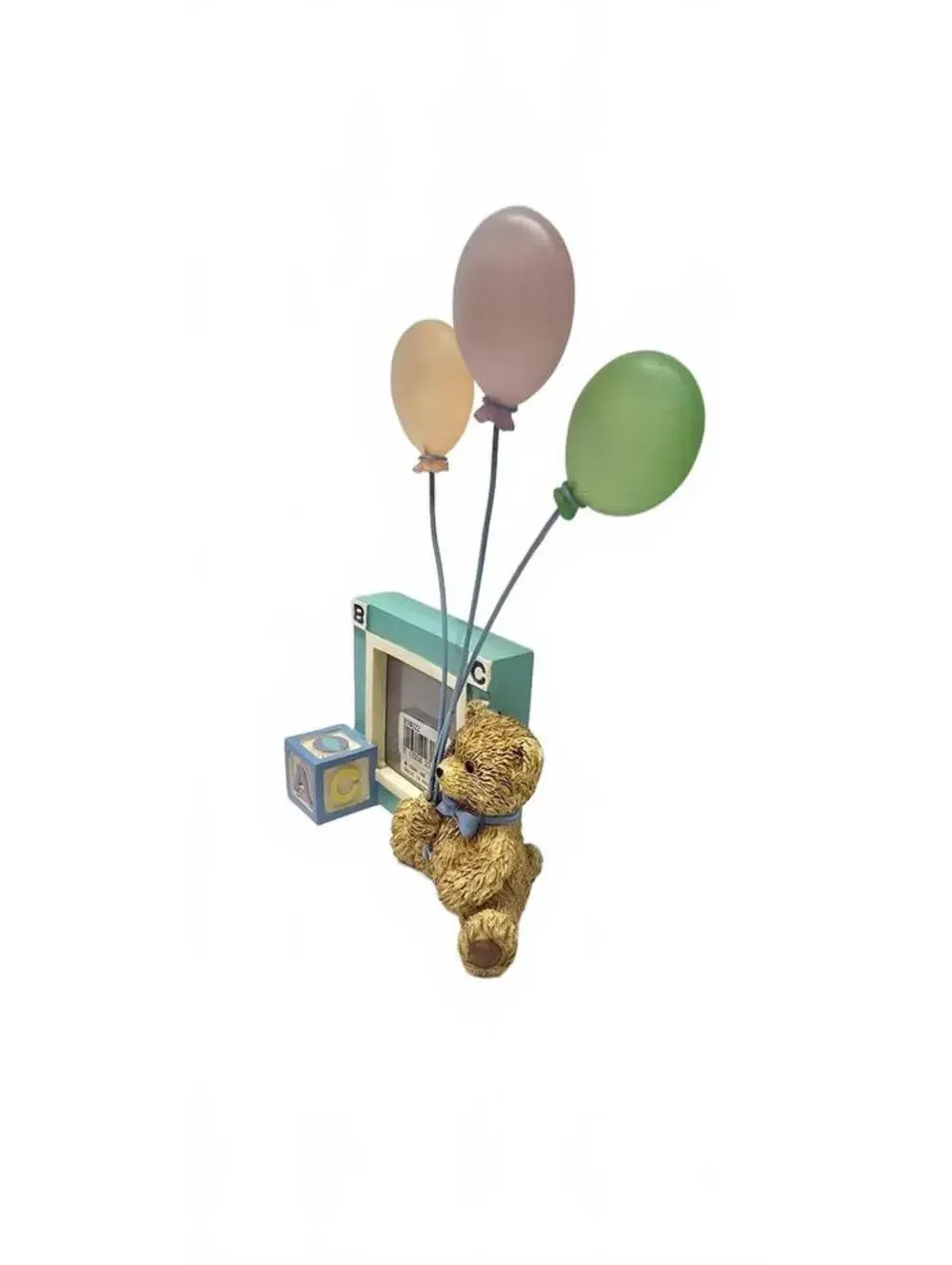 1998 HB Group Teddy Bear Figurine with Balloons and ABC Blocks